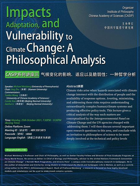 Impacts, Adaptation, and Vulnerability to Climate Change: A Philosophical Analysis